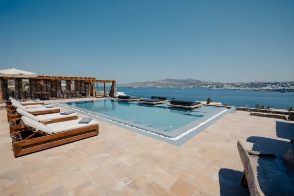Villa with panoramic sea and Mykonos town views - Ornos, Mykonos, Cyclades Islands
