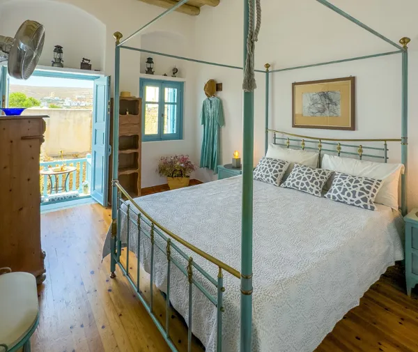 Panoramic views house over the Aegean sea - Folegandros, Folegandros, Cyclades Islands