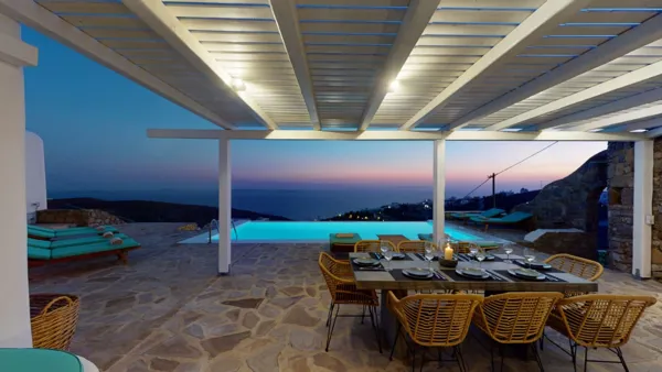 Beautiful villa with outstanding sunset and sea views   - Fanari, Mykonos, Cyclades Islands
