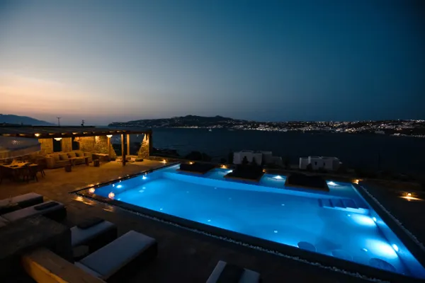 Villa with panoramic sea and Mykonos town views - Ornos, Mykonos, Cyclades Islands