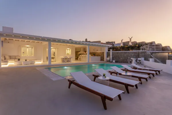 Villa with beautiful sea and Mykonos town views - Ornos, Mykonos, Cyclades Islands