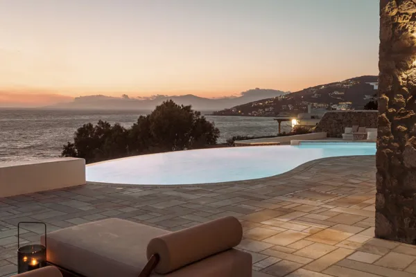 Magnificent seafront villa with sunset views     - Aleomandra, Mykonos, Cyclades Islands