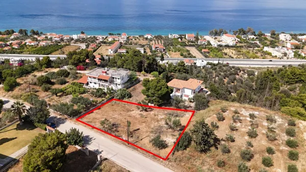 Land plot close to the seashore in Melissi area - Kiato, Korinthia, Peloponnese