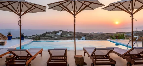 Cozy villa with breathtaking sunset views  - Fanari, Mykonos, Cyclades Islands