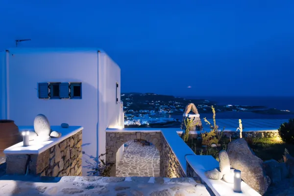 Lovely, modern style villa with magnificent views of the sea  - Agios Lazaros, Mykonos, Cyclades Islands