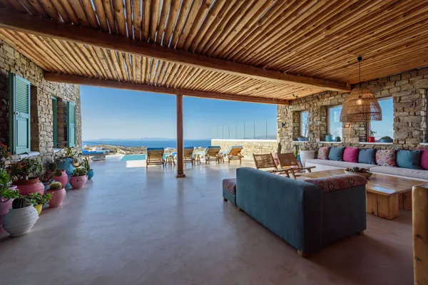 Beautiful residence overlooking the sunset and the Aegean Sea  - Fanari, Mykonos, Cyclades Islands
