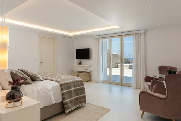 Villa with beautiful sea and Mykonos town views - Ornos, Mykonos, Cyclades Islands