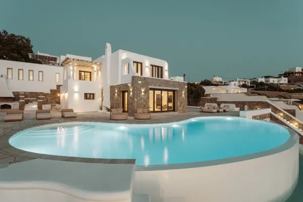 Magnificent seafront villa with sunset views     - Aleomandra, Mykonos, Cyclades Islands