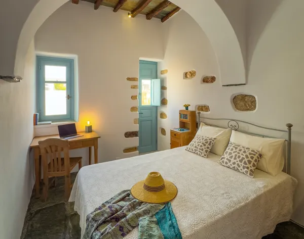 Panoramic views house over the Aegean sea - Folegandros, Folegandros, Cyclades Islands