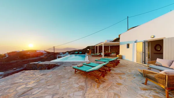 Beautiful villa with outstanding sunset and sea views   - Fanari, Mykonos, Cyclades Islands