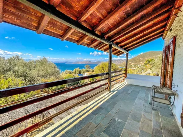 Seafront Stone Villa with independent Guesthouse and Panoramic Views over the Evoikos Gulf  - Diliso, Nea Stira, Evia, Central Greece