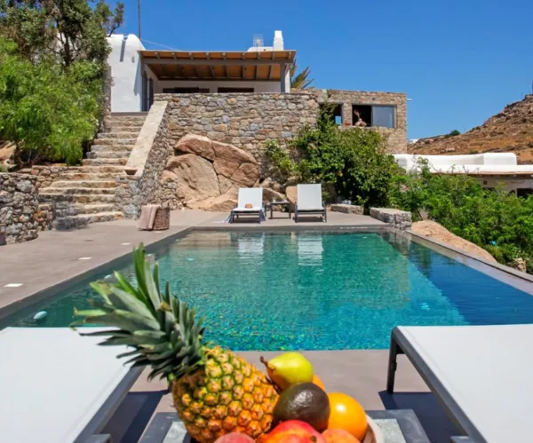 Charming Mykonian villa with great sea views - Platys Gialos, Mykonos, Cyclades Islands