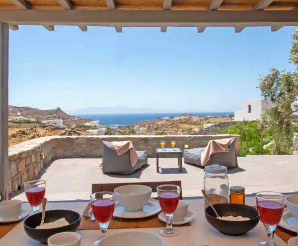 Charming Mykonian villa with great sea views - Platys Gialos, Mykonos, Cyclades Islands