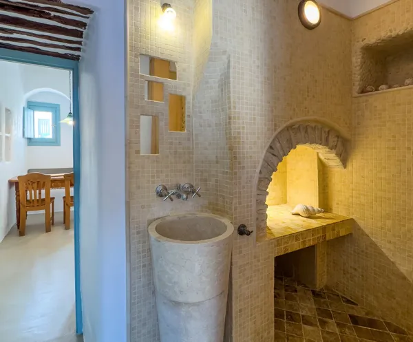 Panoramic views house over the Aegean sea - Folegandros, Folegandros, Cyclades Islands