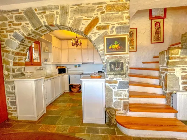 Seafront Stone Villa with independent Guesthouse and Panoramic Views over the Evoikos Gulf  - Diliso, Nea Stira, Evia, Central Greece