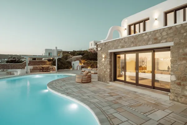 Magnificent seafront villa with sunset views     - Aleomandra, Mykonos, Cyclades Islands