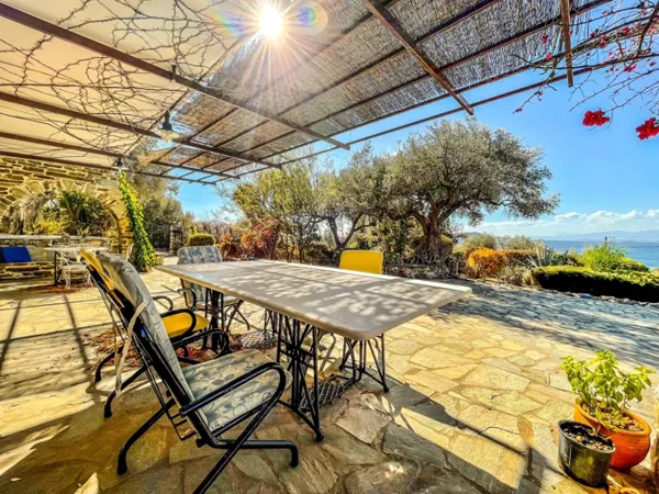 Seafront Stone Villa with independent Guesthouse and Panoramic Views over the Evoikos Gulf  - Diliso, Nea Stira, Evia, Central Greece