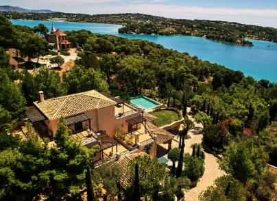 Beachfront villa with private dock