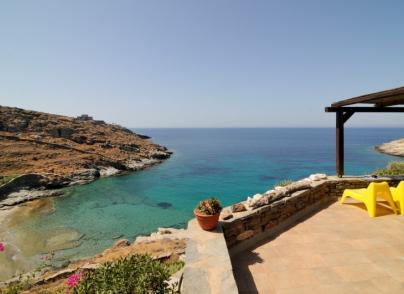 Three beachfront stone villas in Kea