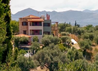 Sea views villa with vine and olive grove