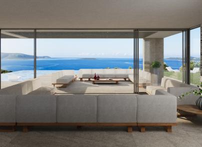 Brand new villa just above a beautiful beach