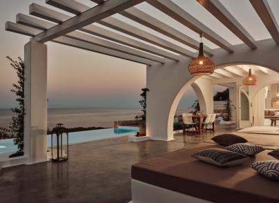 Bohemian style villa with panoramic sea views