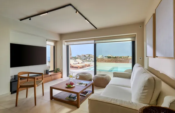Modern hillside villa with panoramic views - Lygaria, Heraklion, Crete