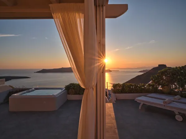 Caldera property with dramatic sea & volcano views - Firostefani, Santorini, Cyclades Islands