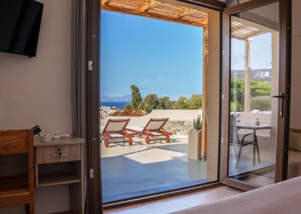 Newly built complex overlooking Ermoupolis and the sea - Syros, Syros, Cyclades Islands