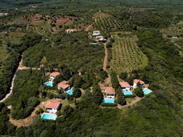 Hillside villas with panoramic sea and mountains views - Petalidi, Messinia, Peloponnese