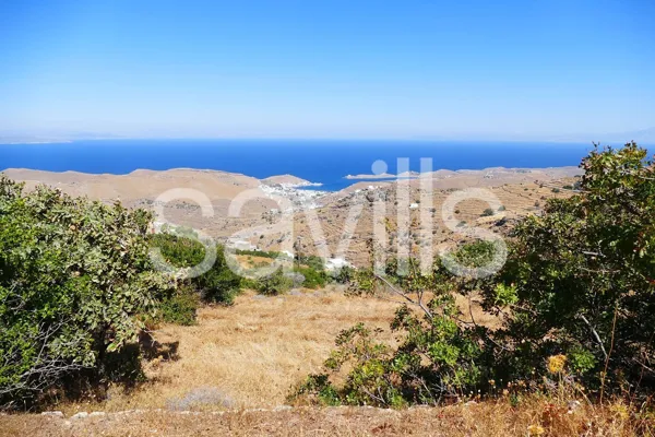 Buildable land plot overlooking Korissia bay in Kea - Kea, Kea, Cyclades Islands