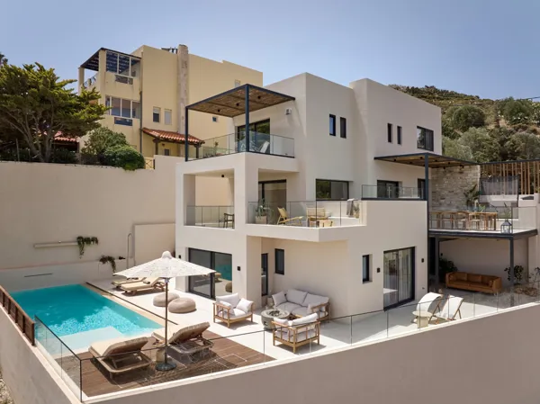 Modern hillside villa with panoramic views - Lygaria, Heraklion, Crete