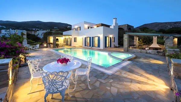 Villa with Pool & Sea View - Aspro Chorio, Paros, Cyclades Islands