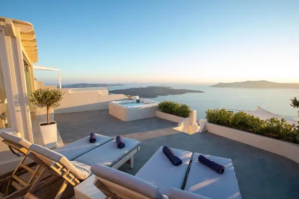 Caldera property with dramatic sea & volcano views - Firostefani, Santorini, Cyclades Islands