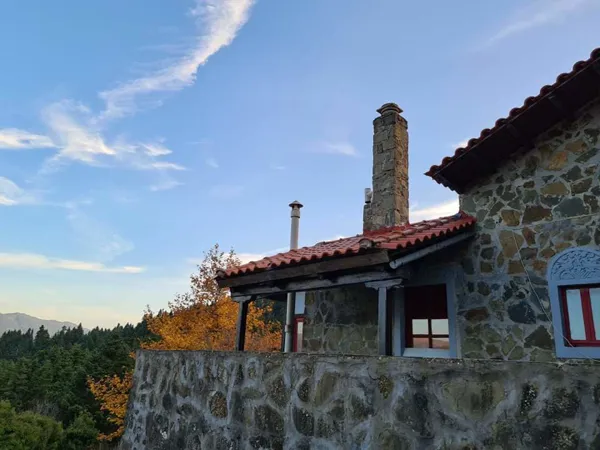 Traditional stone house in an Alpine environment - Krikello, Evritania, Central Greece