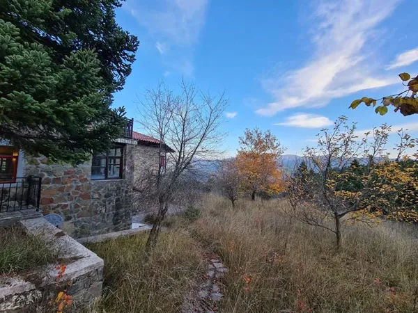 Traditional stone house in an Alpine environment - Krikello, Evritania, Central Greece