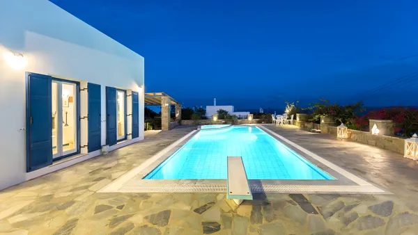 Villa with Pool & Sea View - Aspro Chorio, Paros, Cyclades Islands