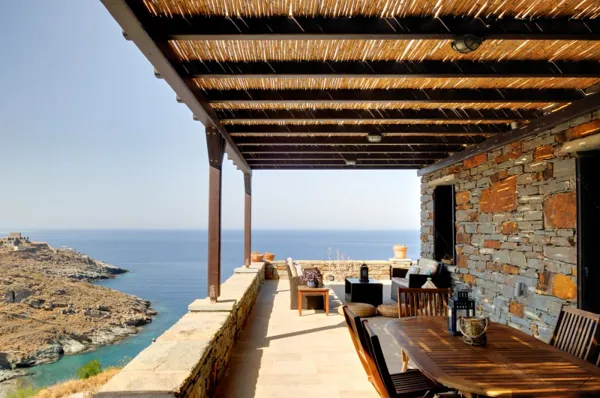 Water-front, stone built villa  - Kastellakia bay, Kea, Cyclades Islands