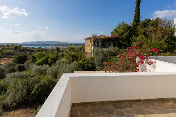 Traditional white wash house with panoramic view - Portocheli, Argolis, Peloponnese