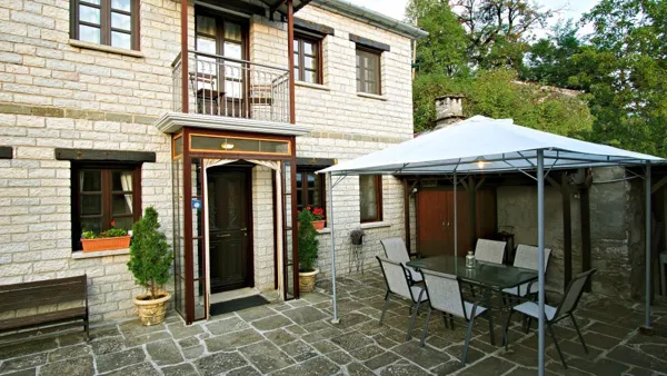 Traditional three buildings complex in Zagori - Aspraggeli, Ioannina, Epirus