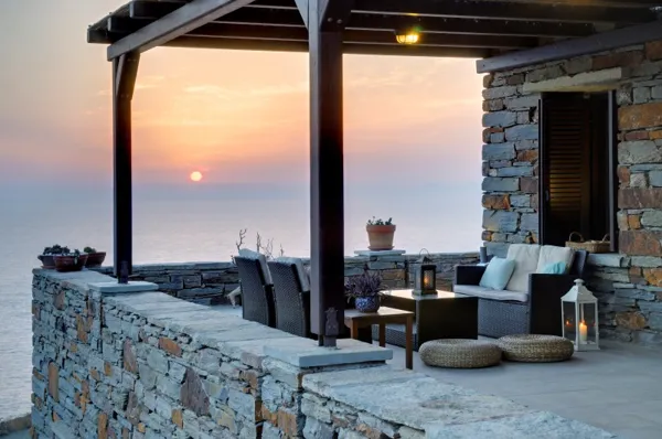 Water-front, stone built villa  - Kastellakia bay, Kea, Cyclades Islands