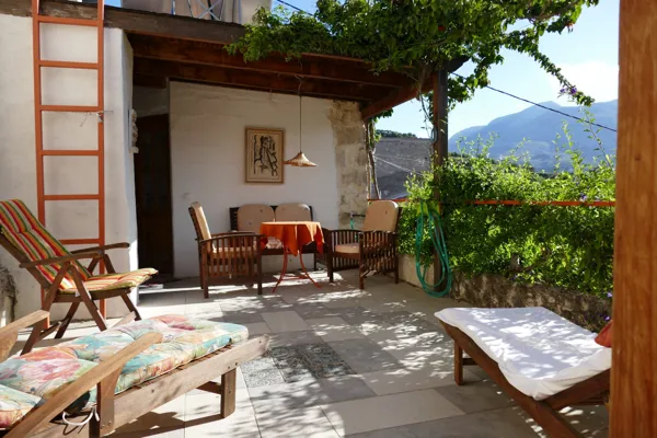 Stone House with Courtyard & Veranda - Agios Myron, Heraklion, Crete
