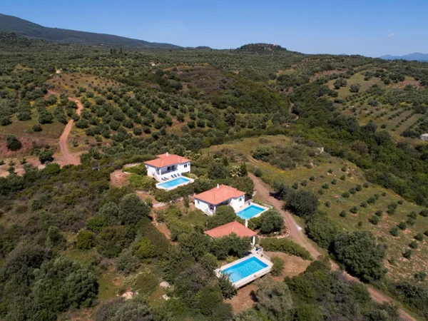 Hillside villas with panoramic sea and mountains views - Petalidi, Messinia, Peloponnese