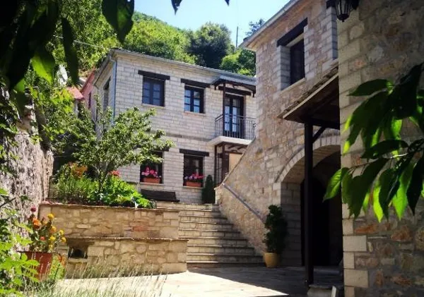 Traditional three buildings complex in Zagori - Aspraggeli, Ioannina, Epirus