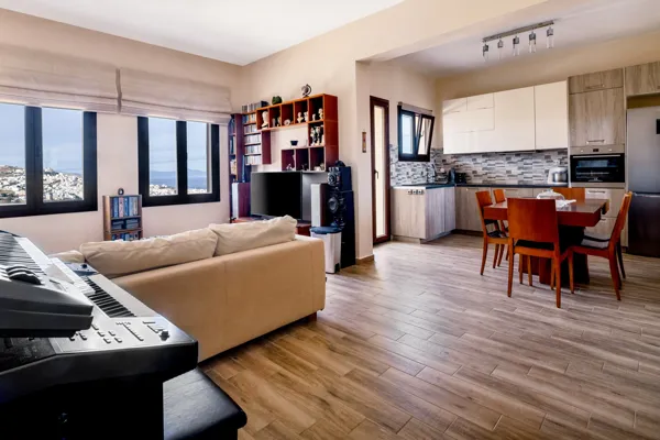 Newly built complex overlooking Ermoupolis and the sea - Syros, Syros, Cyclades Islands