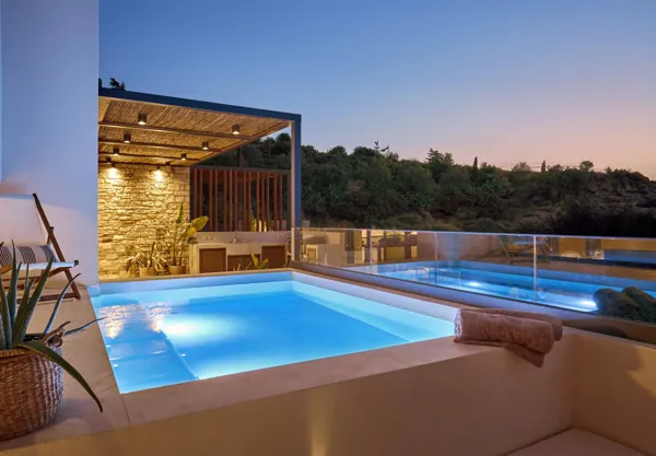 Modern hillside villa with panoramic views - Lygaria, Heraklion, Crete