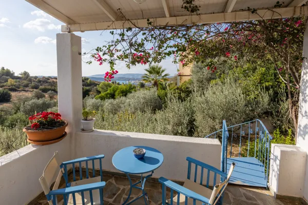 Traditional white wash house with panoramic view - Portocheli, Argolis, Peloponnese