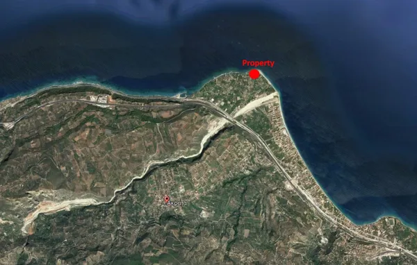 Sea front land plot with valid building permit - Akrata, Achaïa, Peloponnese