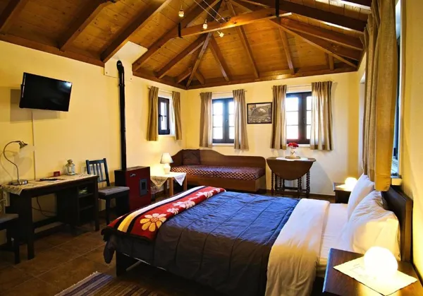 Traditional three buildings complex in Zagori - Aspraggeli, Ioannina, Epirus