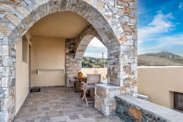 Newly built complex overlooking Ermoupolis and the sea - Syros, Syros, Cyclades Islands